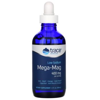 Trace Minerals ® Mega-Mag (Жидкий магний с низким содержанием натрия) 400 мг 118 мл
