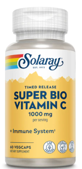 Solaray Super Bio Vitamin C Buffered Two Stage Timed-Releas 1000 мг 60 вегетарианских капсул