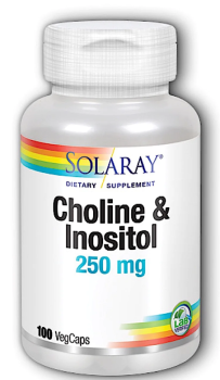 Solaray Choline & Inositol (Холин и инозитол) 250/250 мг 100 вег капсул
