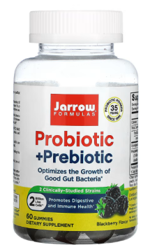 Jarrow Formulas Probiotic + Prebiotic (Пробиотик + пребиотик) ежевика 2 миллиарда КОЕ  60 жевательных конфет