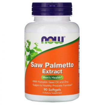 Now Foods Saw Palmetto Extract (Экстракт плодов пальмы сереноа) 160 мг 90 капсул