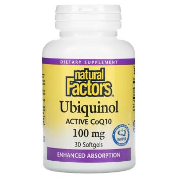 Natural Factors Ubiquinol Active CoQ10 (Убихинол активный коэнзим Q10) 100 мг 30 softgels
