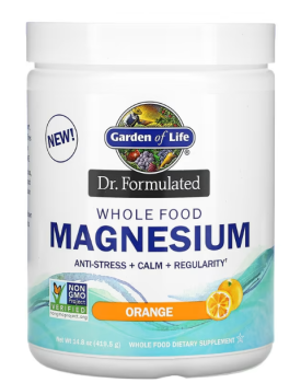 Garden of Life Dr. Formulated Whole Food Magnesium Powder (цельнопищевой порошок магния) апельсин 419,5 г
