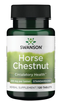 Swanson Horse Chestnut Time Released (Конский каштан отсроченного высвобождения) 200 мг 120 таблеток