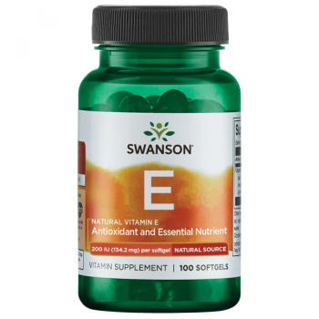 Swanson Vitamin E Natural (Витамин Е - Натуральный) 200 МЕ (134,2 мг) 100 капсул