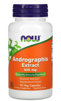 NOW Andrographis Extract (Экстракт андрографиса) 400 мг 90 вег капсул