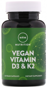 MRM Vegan Vitamins D3 & K2 (Веганские витамины D3 и К2) 2500 ME 60 капсул