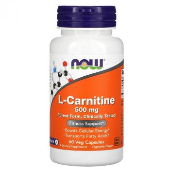 NOW Carnitine 500 мг 60 вег. капсул