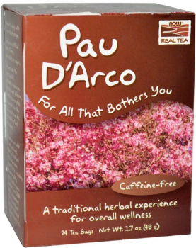 Now Foods Pau D'Arco Tea (Чай из коры муравьиного дерева без кофеина) 24 чайных пакетика