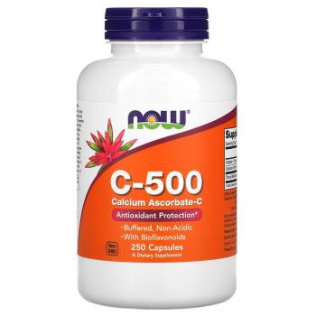 NOW C-500 Calcium Ascorbate-C (аскорбат кальция-C) 250 капсул