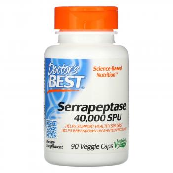 Doctor's Best Serrapeptase (Серрапептаза) Best 40 000 SPU 90  капсул