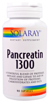 Solaray Pancreatin (Панкреатин) 1300 90 капсул