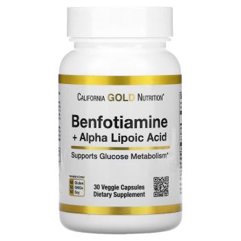 California Gold Nutrition Benfotiamine + Alpha Lipoic Acid (бенфотиамин с альфа-липоевой кислотой) 30 капсул
