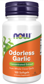 NOW Odorless Garlic (Чеснок без запаха концентрированный экстракт) 100 гелевых капсул