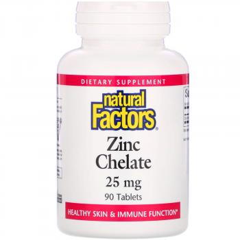 Natural Factors Zinc Chelate (Хелатный цинк) 25 мг 90 таблеток