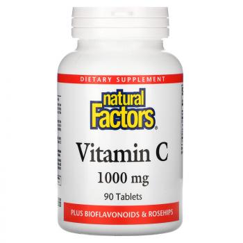 Natural Factors Vitamin C Plus Bioflavonoids & Rosehips (Витамин С с биофлавоноидами) 1000 мг 90 таблеток