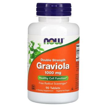 NOW Graviola Double Strength (гравиола двойная концентрация) 1000 мг 90 таблеток