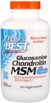 Doctor's Best Glucosamine Chondroitin MSM with OptiMSM 360 капсул