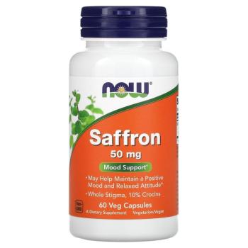 NOW Saffron Mood Support 50 мг 60 вег. капсул