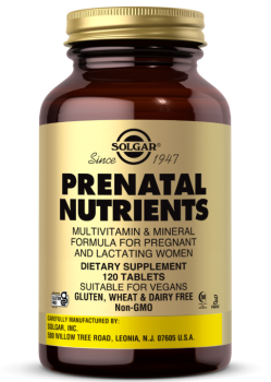 Solgar Prenatal Nutrients (мультивитамины и мультиминералы для беременных и кормящих женщин) 120 таблеток