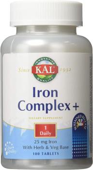 KAL Iron Complex+ Sustained Release (Комплекс железа + медленного высвобождения) 25 мг 100 таблеток