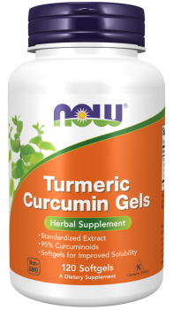 NOW Turmeric Curcumin Gels (Гелевые капсулы с куркумой) 120 капсул