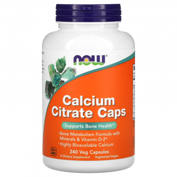 NOW Calcium Citrate Caps (Цитрат Кальция) 240 вег. капсул