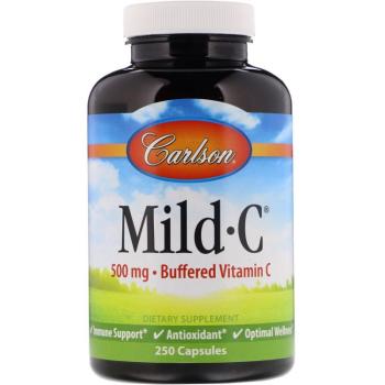Carlson Labs Mild·C (Витамин C) 500 мг 250 капсул