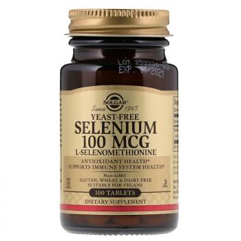 Solgar Selenium yeast free (Селен бездрожжевой) 100 мкг 100 таблеток.