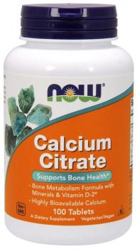 NOW Calcium Citrate w/min (Цитрат кальция) 100 таблеток