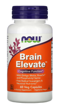 NOW Brain Elevate (для поддержки здоровых функций головного мозга) 60 вег капсул