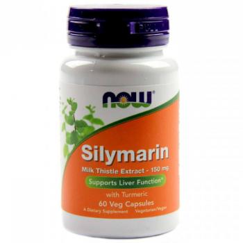 NOW Silymarin Milk Thistle Extract (Силимарин, экстракт молочного чертополоха с артишоком и одуванчиком) 150 мг 60 капсул