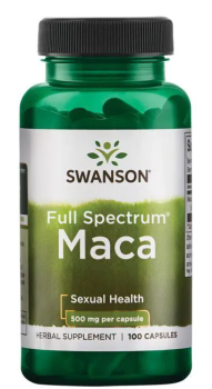 Swanson Full Spectrum Maca (Мака полного спектра) 500 мг 100 капсул