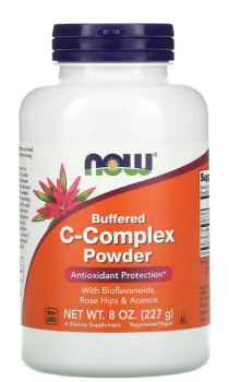 NOW Buffered C-Complex Powder (Комплекс аскорбата кальция) 227 г, срок годности 07/2023