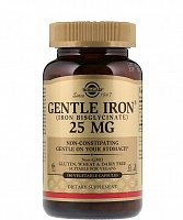 Solgar Gentle iron (iron bisglycinate) 25 мг 180 капсул