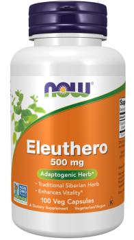 NOW Eleuthero (Элеутерококк) 500 мг 100 вег капсул