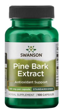 Swanson Pine Bark Extract (Экстракт сосновой коры - стандартизированный) 50 мг 100 капсул