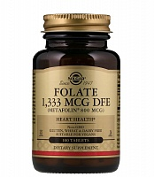 Solgar Folate 1333 мкг as Metafolin (Фолат Метафолин) 800 мкг 100 таблеток