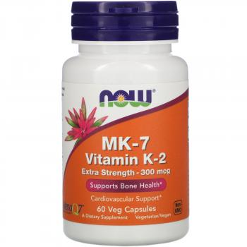 NOW MK-7 витамин K-2 300 мкг 60 капсул