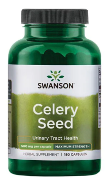 Swanson Celery Seed - Maximum Strength (Семена сельдерея - Максимальная сила) 500 мг 180 капсул