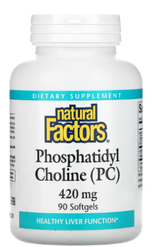 Natural Factors Phosphatidyl Choline (PC) (Фосфатидилхолин) 420 мг 90 гелевых капсул