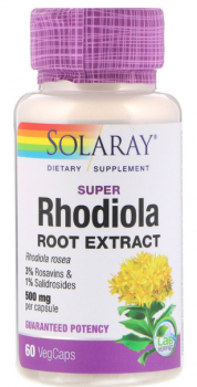 Solaray Super Rhodiola Root Extract (Экстракт корня родиолы) 500 мг 60 капсул