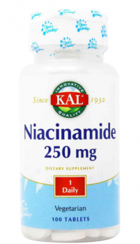 KAL Niacinamide (Ниацинамид) 250 мг 100 таблеток