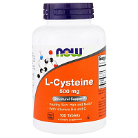 NOW L-Cysteine (L-цистеин) 500 мг 100 таблеток