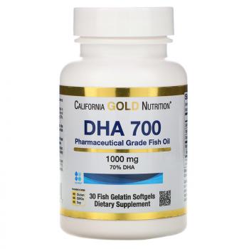 California Gold Nutrition DHA 700 Fish Oil Pharmaceutical Grade 1000 мг 30 капсул
