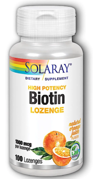 Solaray Biotin (Биотин) апельсин 1000 мкг 100 леденцов