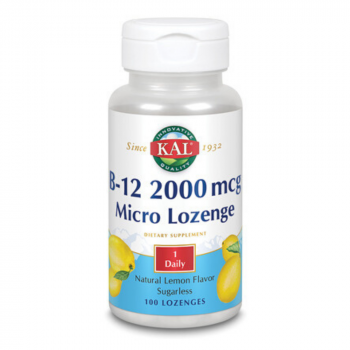 KAL B-12 (Витамин B-12) со вкусом лимона 2000 мкг 100 леденцов