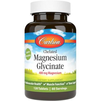 Carlson Labs Chelated Magnesium Glycinate (Глицинат магния) 400 мг 120 таблеток