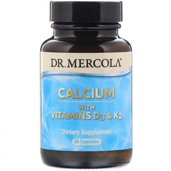 Dr. Mercola Calcium with Vitamins D3 & K2 (Кальций с витаминами D3 & K2) 30 капсул
