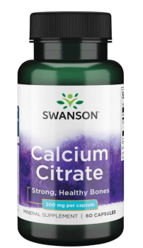 Swanson Calcium Citrate (Цитрат кальция) 200 мг 60 капсул